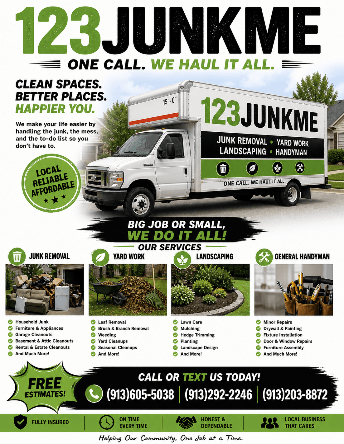 123JunkMe printed flyer